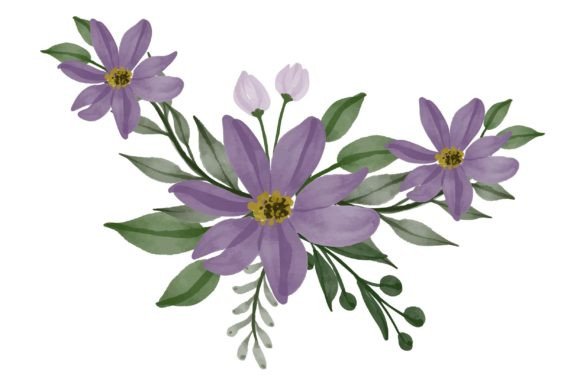Elegant Purple Floral Frame for Invitations and Design