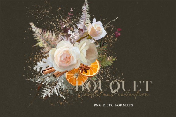 Floral Bouquet Wedding Clipart PNG: Digital Art for Design