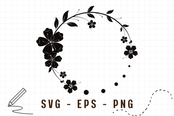 Floral Wreath Line Art: A Flexible Design Element for Modern Creators