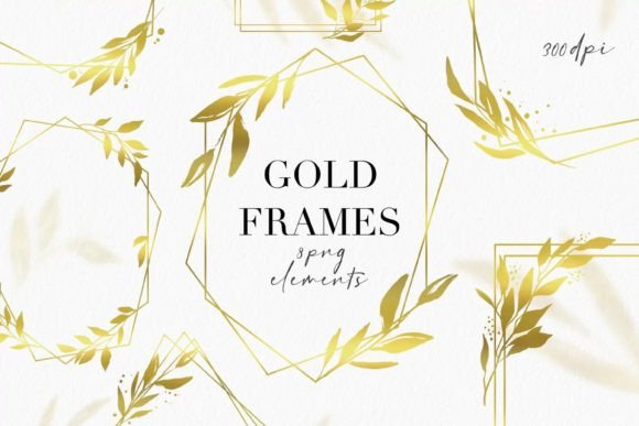 Gold Geometric Floral Frame Clipart: A Design Asset and Its Common Pitfalls