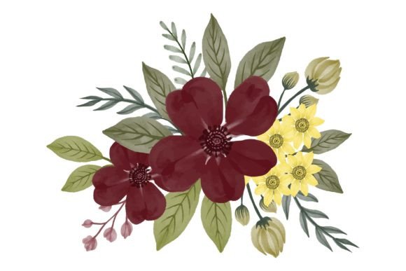 Practical Applications for a Red and Yellow Floral Watercolor Frame