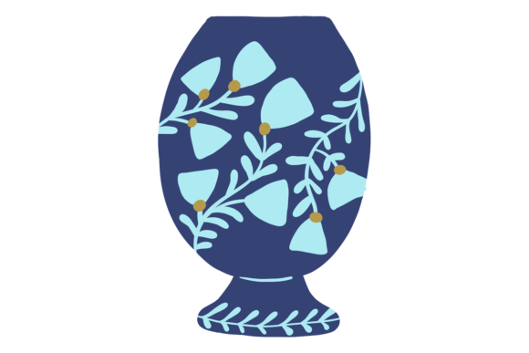 The Blue Ceramic Vase with Floral Ornament: A Digital Asset for Real-World Applications