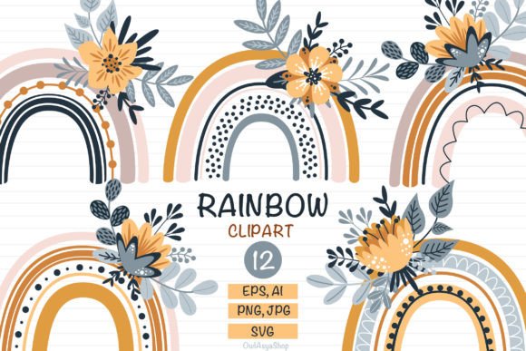 The Floral Rainbow Vector Set: Your Creative Toolkit for Bright, Scalable Designs