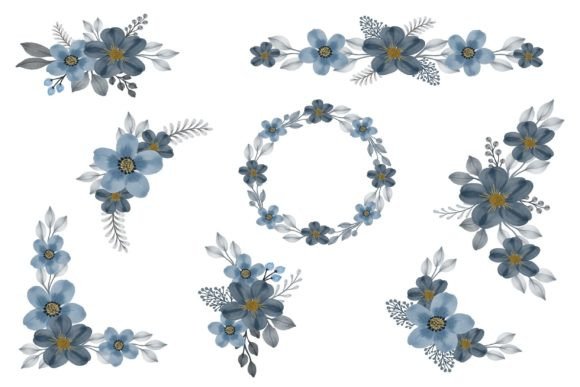The Grey Floral Watercolor Frame: A Versatile Design Asset