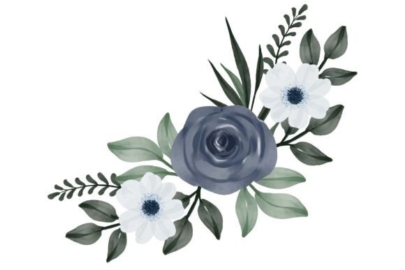 The Versatile Charm of Blue Roses Watercolor Floral Design