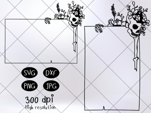 The Versatile Digital Floral Skeleton Frame SVG Design
