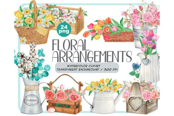 Understanding Watercolor Floral Arrangements Clipart