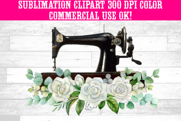 Vintage Floral Sewing Machine Clipart: A Guide for Creative Projects and Print-on-Demand
