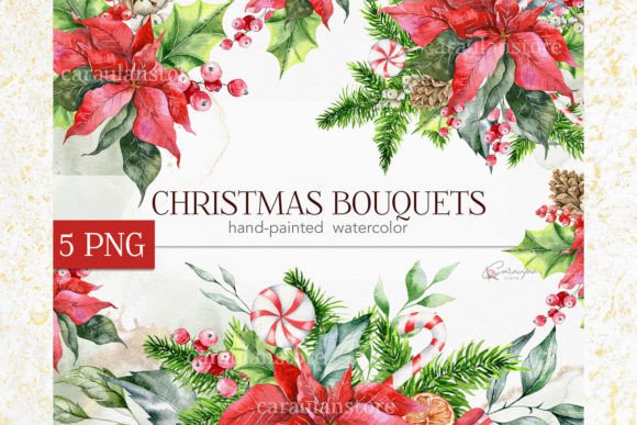 Your Guide to Winter Floral Bouquets Watercolor PNGs